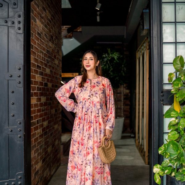 01 Piece Ready to wear Printed Long frock