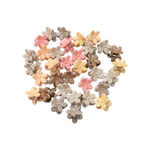 Mini Flower Hair Claw Clips for Girls â€“ Soft Pastel Pack (12pcs)