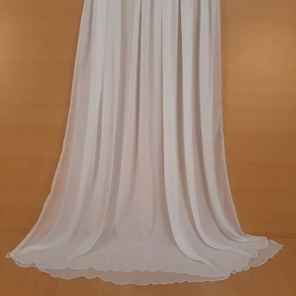 Chiffon Dupatta White - ZD01