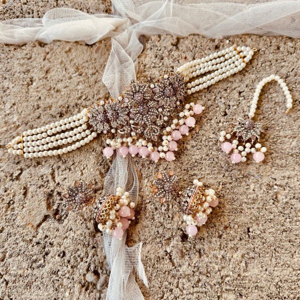 Vintage Aura Choker - Pink