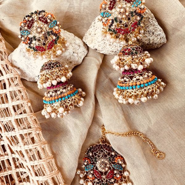 Eternal Nauratan Jhumki & Tikka