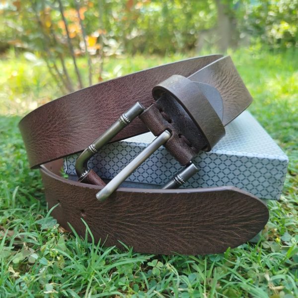 Premium Textured Leather Brown Belt